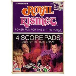 VTG Lakeside Royal Kismet & Kismet Poker Score Pads in Box 1970s 6 Pads Total